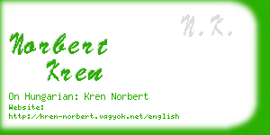 norbert kren business card